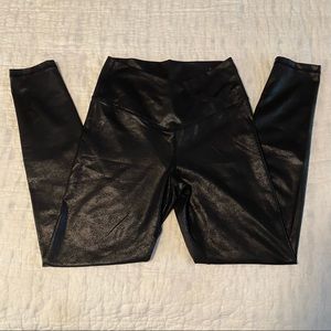 Womens AERIE faux leather leggings